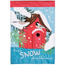 Dicksons Christmas Garden Flag, Outdoor Holiday Decoration, Double-Sided Seasonal Yard Banner Standard 13 x 18 Inch Polyester Snow Place Like Home Birdhouse