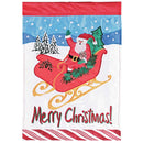 Dicksons Christmas Garden Flag, Outdoor Holiday Decoration, Double-Sided Seasonal Yard Banner Standard 13 x 18 Inch Polyester Santa Claus in Sleigh With Puppy