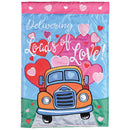 Dicksons Valentine's Day Garden Flag, Romantic Outdoor Holiday Decoration, Double-Sided Seasonal Yard Banner Standard 13 x 18 Inch Polyester Delivering Loads of Love