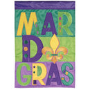 Dicksons Mardi Gras Garden Flag, Outdoor Seasonal Decoration, Double-Sided Yard Banner Standard 13 x 18 Inch Polyester Polka Dot Fleur De Lis