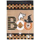 Dicksons Halloween Garden Flag, Outdoor Fall Decoration, Double-Sided Seasonal Yard Banner Standard 13 x 18 Inch Polyester Burlap Boo Ghost Fleur De Lis