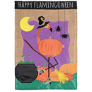 Dicksons Halloween Garden Flag, Outdoor Fall Decoration, Double-Sided Seasonal Yard Banner Standard 13 x 18 Inch Polyester Happy Flamingoween Spiders