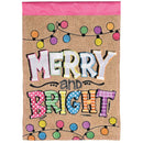 Dicksons Christmas Garden Flag, Outdoor Holiday Decoration, Double-Sided Seasonal Yard Banner Standard 13 x 18 Inch Polyester Colorful Merry and Bright String Light