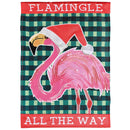 Dicksons Christmas Garden Flag, Outdoor Holiday Decoration, Double-Sided Seasonal Yard Banner Standard 13 x 18 Inch Polyester Coastal Flamingo With Santa Hat