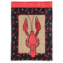 Dicksons Magnolia Garden 18 x 13 Inch Weather Resistant Polyester Outdoor Flag Decoration For Garden, Yard, Or Walkway, Red & Black, Crawfish