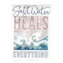 Magnolia Garden Saltwater Heals Everything 30 x 44 White Polyester Outdoor Hanging Flag