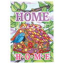 Magnolia Garden Home Sweet Home Floral Birdhouse 30 x 44 Inch Polyester Garden Flag