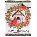 Dicksons Christmas Garden Flag, Outdoor Holiday Decoration, Double-Sided Seasonal Yard Banner Large 29 x 42 Inch Polyester Cardinal Bird Home for the Holidays