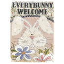 Magnolia Garden Everybunny Welcome 13 x 19 Grey Polyester Outdoor Hanging Flag
