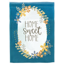 Magnolia Garden Home Sweet Home Floral 13 x 19 Blue Polyester Outdoor Hanging Flag