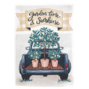 Magnolia Garden Lemon Truck Garden Time 13 x 19 Grey Polyester Outdoor Hanging Flag