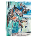 Magnolia Garden Horse Race Starting Gate 13 x 19 Blue Polyester Outdoor Hanging Flag