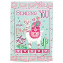 Magnolia Garden Sending You A Whole Llama Love Hearts 13 x 18 Inch Polyester Garden Flag