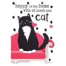 Magnolia Garden Happy Is the Home with a Cat 13 x 18 Inch Polyester Garden Flag