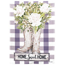 Magnolia Garden Home Sweet Home Cowboy Boots Bouquet 13 x 18 Inch Polyester Garden Flag
