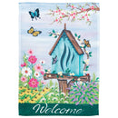 Magnolia Garden Welcome Butterfly House 13 x 18 Inch Polyester Garden Flag