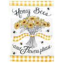 Magnolia Garden Honey Bees and Flowers Please 13 x 18 Inch Polyester Garden Flag
