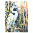 Magnolia Garden Patient Heron in Reeds 13 x 18 Inch Polyester Garden Flag