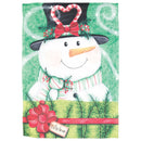 Magnolia Garden Believe Snowman Present 13 x 18 Inch Polyester Garden Flag
