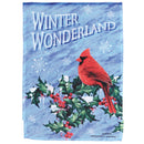 Dicksons Magnolia Garden Outdoor Flag Decoration For Garden, Yard, Or Walkway Standard 13 x 18, Weather Resistant Polyester, Cardinal Winter Wonderland