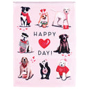 Dicksons Magnolia Garden Dog 18 x 13 Inch Weather Resistant Polyester Outdoor Flag Decoration For Garden, Yard, Or Walkway, Red, Black, & White, Happy Valentine's Day