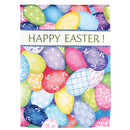 Dicksons Magnolia Garden Colored Eggs 18 x 13 Inch Weather Resistant Polyester Outdoor Flag Decoration For Garden, Yard, Or Walkway, Purple, Pink, & Blue, Happy Easter