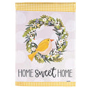 Dicksons Magnolia Garden Song Bird 18 x 13 Inch Weather Resistant Polyester Outdoor Flag Decoration For Garden, Yard, Or Walkway, Yellow & Green, Home Sweet Home