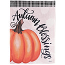 Dicksons Thanksgiving Garden Flag, Outdoor Fall Decoration, Double-Sided Seasonal Yard Banner Standard 13 x 18 Inch Polyester Pumpkin Autumn Blessings