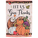 Dicksons Thanksgiving Garden Flag, Outdoor Fall Decoration, Double-Sided Seasonal Yard Banner Standard 13 x 18 Inch Polyester Folk Art Let Us Give Thanks