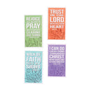 Dicksons Pray Thessalonians Proverbs Corinthians Philippians 2.5 x 2 Inch Vinyl Fold-Over Magnetic Bookmark Set of 4