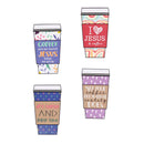 Dicksons Coffee and Bible Time Jesus Keeps Me Going 2.5 x 2 Inch Vinyl Fold-Over Magnetic Bookmark Set of 4