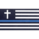 Dicksons Christian Flag Honors Police Black and Blue 5 x 3 Inch Vinyl Decorative Refrigerator Magnet