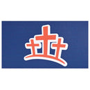 Dicksons Triple Cross Graphic Navy Blue and Orange 5 x 2.75 Vinyl Decorative Refrigerator Magnet