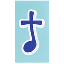 Dicksons Cross Music Note Sky Blue and Navy Blue 5 x 2.75 Vinyl Decorative Refrigerator Magnet