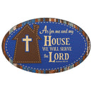 Dicksons Inspirational Christian Oval Refrigerator Magnet Faith Home Decor 5 x 2.75 Inch Vinyl We Will Serve The Lord