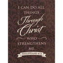 Dicksons I Can Do All Things Through Christ Brown 3 x 4 Vinyl Magnetic Bookmark Pack of 4