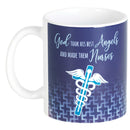 Dicksons God Took Best Angels Made Nurses Blue 11 ounce Ceramic Coffee Tea Cup Mug