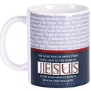 Dicksons The Name Above Every Name Navy Blue, Red, and White 11 Ounces Ceramic Tea Coffee Cup Mug