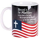 Dicksons Blessed Is the Nation Patriotic Red, White, and Blue 11 Ounces Ceramic Tea Coffee Cup Mug