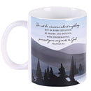 Dicksons Do Not Be Anxious Philippians 4:6, Grey/White 11 Ounces Ceramic Hot/Cold Drinking Mug