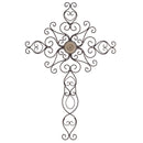 Dicksons Swirl Medallion Patina Bronze 26 inch Metal Hanging Wall Cross