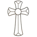 Dicksons Open Dimensional Design Rough Texture Distressed Finish Black 16.5 x 9.75 Metal Wall Cross Decoration