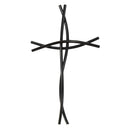 Dicksons Braided Black 16 x 9.5 Metal Hanging Wall Cross