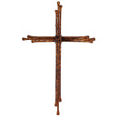 Dicksons Alternating Length Rustic Brown 10.5 x 6.75 Metal Decorative Wall Home Décor Cross