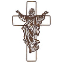 Dicksons Jesus Outstretched Arms Brown 15.75 x 10.1 Metal Decorative Wall Home Décor Cross