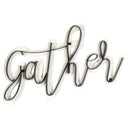 Dicksons Gather Black and White Layered 15 x 9 Metal and Wood Word Wall Plaque