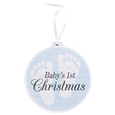 Dicksons Baby's 1st Christmas, Blue Small MDF Wood Decorative Hanging Ornament