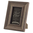 Dicksons I Can Do All Things Through Christ Brown 9 x 7 MDF Table Top Photo Frame