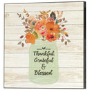 Dicksons Thankful Grateful and Blessed Woodgrain 11 x 11 MDF Wall Art Sign Plaque