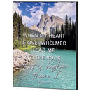 Dicksons When My Heart Is Overwhelmed - Psalm 61:2-14 x 11 Inch MDF Wood Block Sign for Tabletop or Wall